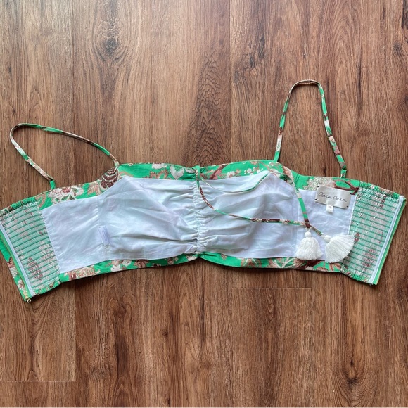 Cara Cara Maidstone Top Jacobean Mint Poplin Cotton XS - Picture 8 of 16